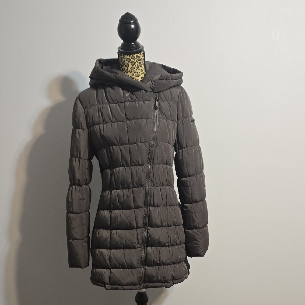 Calvin Klein Collection Women's Quilted Puffer Jacket - Charcoal